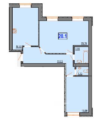 2-кімнатна 70.75 м² в ЖК Маєток Боздош від 12 250 грн/м², Ужгород