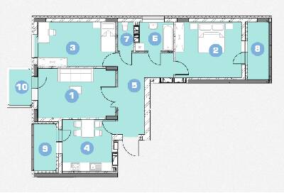 3-комнатная 93.82 м² в ЖК Ріел Сіті от 15 507 грн/м², Львов