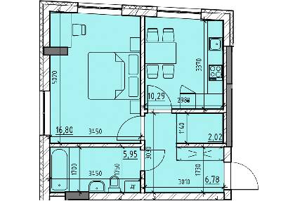 1-комнатная 41.83 м² в ЖК Topolis от 17 850 грн/м², Львов