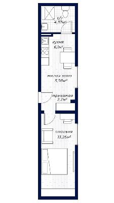 1-комнатная 31.9 м² в ЖК Dixie от 33 450 грн/м², Харьков