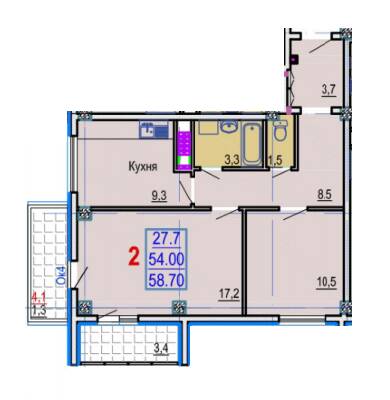 2-кімнатна 58.7 м² в ЖК Gaudi Hall від 17 500 грн/м², Харків