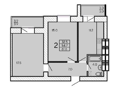 2-кімнатна 61.6 м² в ЖК ZerNova від 17 000 грн/м², Харків