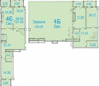 Двухуровневая 197.38 м² в ЖК Аксиома от 22 750 грн/м², Харьков