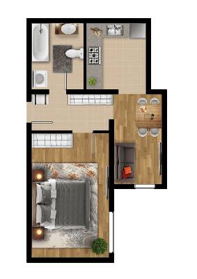 1-кімнатна 47.7 м² в ЖК Віденський будинок від 14 450 грн/м², Харків
