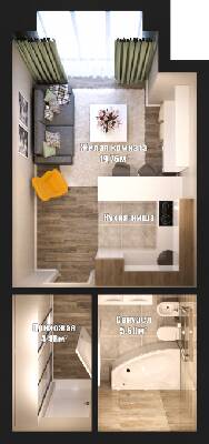 1-комнатная 30.49 м² в ЖК Bartolomeo Resort Town от 46 950 грн/м², Днепр