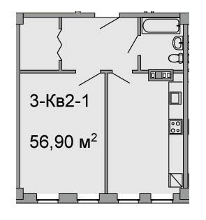 1-кімнатна 56.9 м² в ЖК Троїцький від 32 350 грн/м², Дніпро