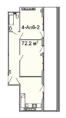 2-кімнатна 72.2 м² в ЖК Троїцький від 43 250 грн/м², Дніпро