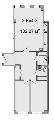3-кімнатна 102.27 м² в ЖК Троїцький від 43 250 грн/м², Дніпро