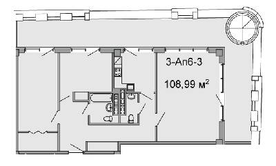 3-кімнатна 108.99 м² в ЖК Троїцький від 43 250 грн/м², Дніпро