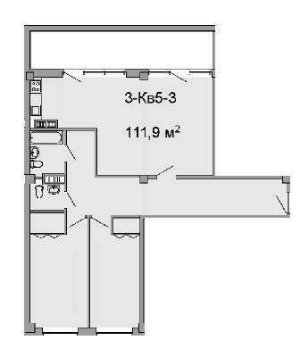 3-кімнатна 111.9 м² в ЖК Троїцький від 38 250 грн/м², Дніпро