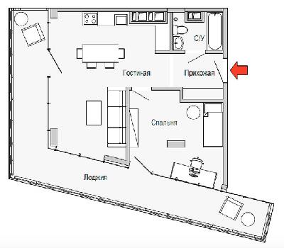 1-комнатная 76.94 м² в Апарт-комплекс Port City от 28 900 грн/м², Днепр