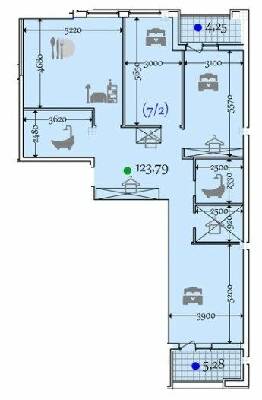3-комнатная 133.32 м² в ЖК Comfort City от застройщика, Днепр