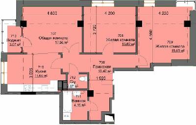 3-кімнатна 86.39 м² в ЖК Кристал від 25 500 грн/м², Харків