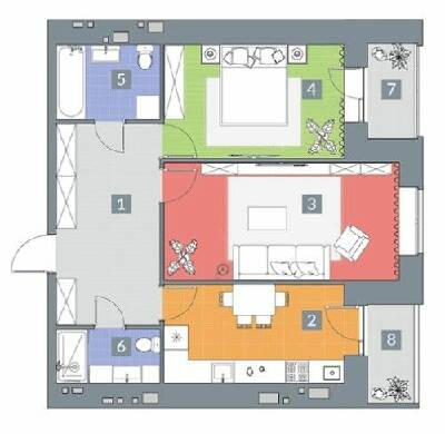 2-кімнатна 72.7 м² в ЖК Крокус від 24 000 грн/м², Харків