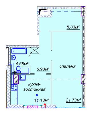 2-кімнатна 54.26 м² в ЖК Миронова від 26 700 грн/м², Дніпро
