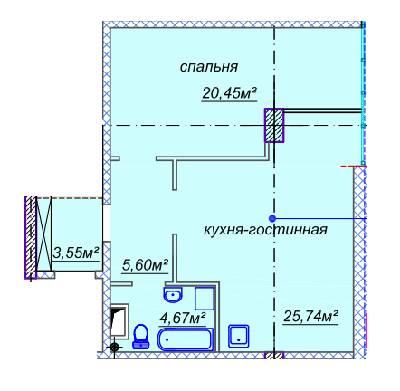 2-кімнатна 57.97 м² в ЖК Миронова від 26 300 грн/м², Дніпро