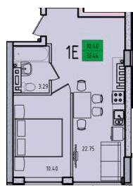 1-кімнатна 36.46 м² в ЖК Приморські Сади від 18 550 грн/м², Одеса