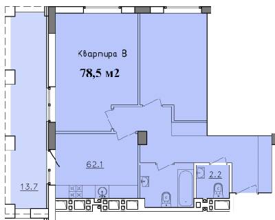 2-комнатная 78.2 м² в ЖК Victory Hall от 17 800 грн/м², Днепр