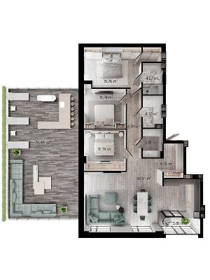 3-комнатная 139.63 м² в ЖК GENEVE от 23 500 грн/м², Днепр