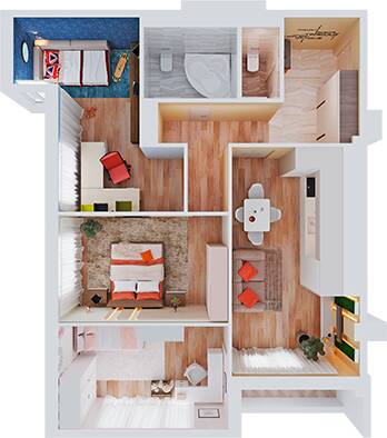 3-комнатная 81.5 м² в ЖК Славия от 26 650 грн/м², Днепр