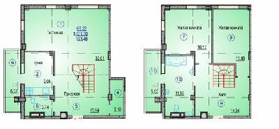 Дворівнева 123.48 м² в ЖК Одеський від забудовника, Харків
