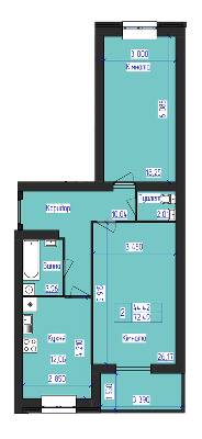 2-комнатная 72.49 м² в ЖК Олимпийский от 17 700 грн/м², Харьков