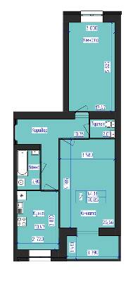 2-комнатная 70.86 м² в ЖК Олимпийский от 17 500 грн/м², Харьков