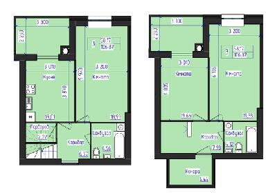 Двухуровневая 106.87 м² в ЖК Олимпийский от 17 000 грн/м², Харьков