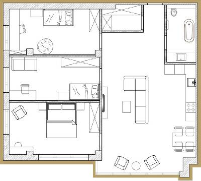 3-комнатная 102.32 м² в ЖК Premier Park от 45 400 грн/м², Днепр