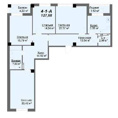 3-комнатная 127.68 м² в ЖК Резиденция от 36 000 грн/м², Харьков