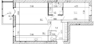 2-комнатная 65.9 м² в ЖК Алые Паруса от 14 700 грн/м², Днепр