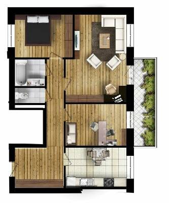 3-комнатная 82.97 м² в ЖД Новый массив от 18 000 грн/м², Днепр