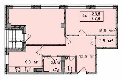 2-комнатная 67.6 м² в ЖК ТИТУЛ Дом на Пушкинской от 34 750 грн/м², Харьков