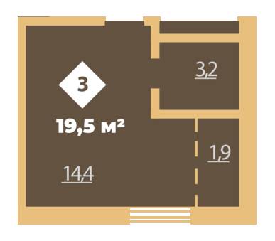 1-кімнатна 19.5 м² в КБ Міські сади від 19 700 грн/м², Харків
