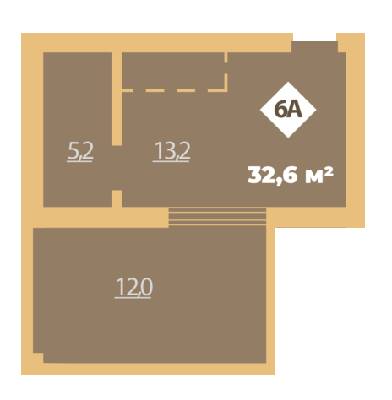 1-кімнатна 32.6 м² в КБ Міські сади від 19 700 грн/м², Харків