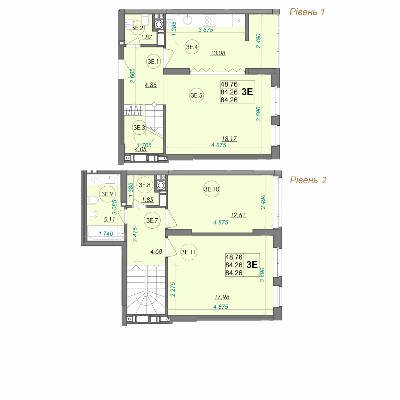Дворівнева 84.26 м² в ЖК Panorama від 15 000 грн/м², Луцьк