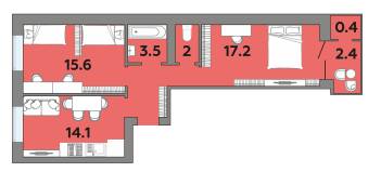 2-кімнатна 62.1 м² в ЖК Яровиця від 19 450 грн/м², Луцьк