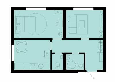 2-комнатная 49.53 м² в ЖК Західний Олімп от 15 200 грн/м², с. Тарасово