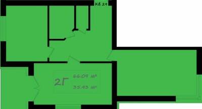 2-комнатная 66.09 м² в ЖК Итальянский от 16 300 грн/м², с. Тарасово