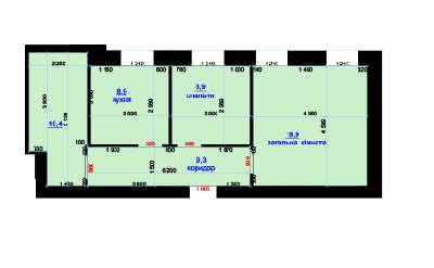 2-комнатная 57.4 м² в ЖК Княжий от 8 650 грн/м², г. Любомль