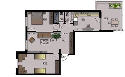 3-комнатная 88.85 м² в ЖК Абрикос от 17 900 грн/м², Житомир