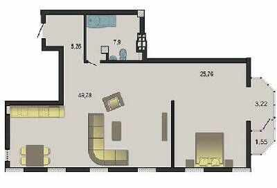 2-комнатная 92.8 м² в ЖК Премьер Холл от 13 400 грн/м², Житомир