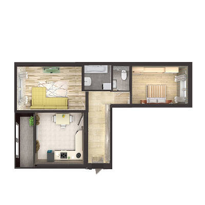 1-комнатная 61.6 м² в ЖК Домашний от 13 500 грн/м², Житомир