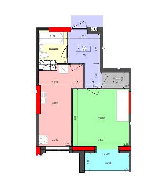 1-комнатная 42.18 м² в ЖК Мистецькі Ворота от 17 500 грн/м², Житомир