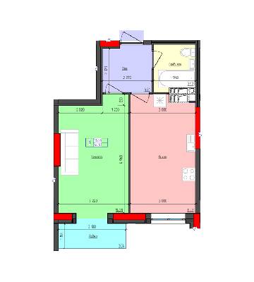 1-комнатная 44.41 м² в ЖК Мистецькі Ворота от 17 500 грн/м², Житомир