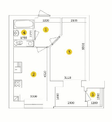 1-комнатная 42.64 м² в ЖК Тетеревский Бульвар от 13 300 грн/м², Житомир