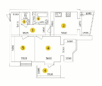 2-комнатная 69.44 м² в ЖК Тетеревский Бульвар от 15 350 грн/м², Житомир