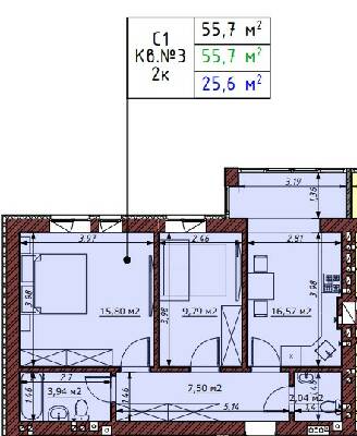 2-кімнатна 55.7 м² в ЖК Гостомельські Липки-5 від 12 500 грн/м², смт Гостомель