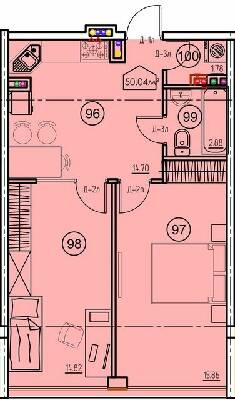 2-кімнатна 51.25 м² в ЖК Arcadia Sky від 35 900 грн/м², Одеса