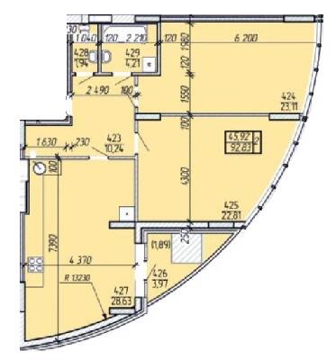 2-комнатная 92.83 м² в ЖК Покровский от 16 000 грн/м², Житомир